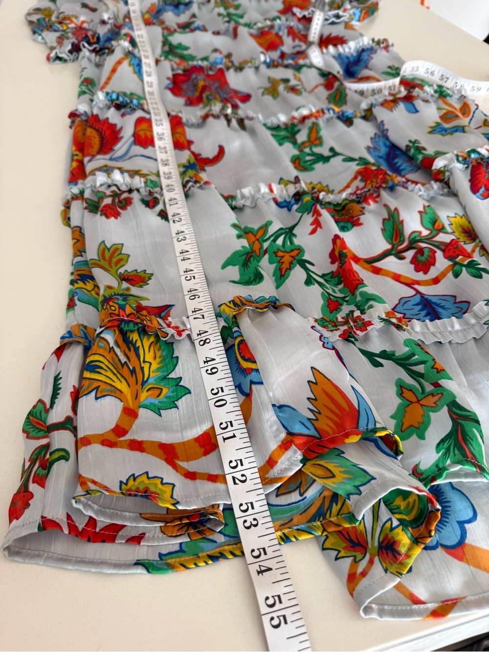 NWT Chelsea and Violet Floral Tiered Maxi Dress in Light Blue - Picture 6 of 9